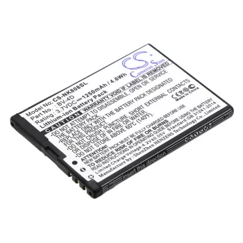   Nokia BV-4D helyettesítő mobiltelefon akkumulátor (Li-ion, 3.7V, 4.63Wh / 1250mAh) - Utángyártott