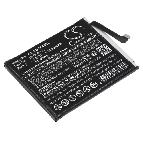Orbic BTE-3402 helyettesítő mobiltelefon akkumulátor (Li-Polymer, 3.8V, 11.40Wh / 3000mAh) - Utángyártott