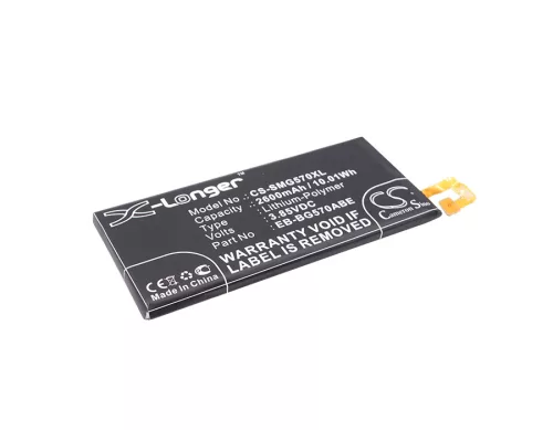 Samsung EB-BG57CABG helyettesítő mobiltelefon akkumulátor (Li-Polymer, 3.85V, 10.01Wh / 2600mAh) - Utángyártott