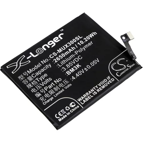 Xiaomi BM3K helyettesítő mobiltelefon akkumulátor (Li-Polymer, 3.85V, 10.20Wh / 2650mAh) - Utángyártott