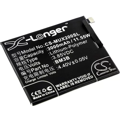 Xiaomi BM3B helyettesítő mobiltelefon akkumulátor (Li-Polymer, 3.85V, 11.55Wh / 3000mAh) - Utángyártott