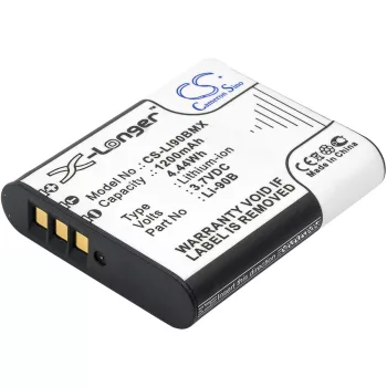   Olympus Li-90B, LI-92B helyettesítő akkumulátor (Li-ion, 3.7V, 1200mAh / 4.44Wh) - Utángyártott