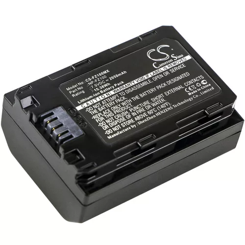 Sony CS-FZ100MX, NP-FZ100 helyettesítő akkumulátor (Li-ion, 7.5V, 2050mAh / 15.38Wh) - Utángyártott