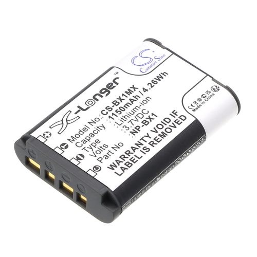 Sony Cyber-shot DSC-HX50 készülékhez akkumulátor (Li-ion, 3.7V, 1150mAh / 4.26Wh) - Utángyártott