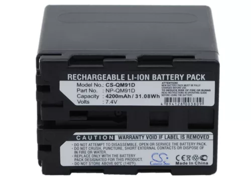 Sony NP-QM91D helyettesítő akkumulátor (Li-ion, 7.4V, 4200mAh) - Utángyártott