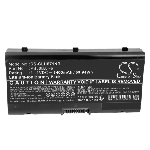 Hasee ZX10-DA7DP készülékhez laptop akkumulátor (Li-ion, 11.1V, 5400mAh / 59.94Wh) - Utángyártott