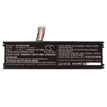   Hasee U45A1HPFS01 helyettesítő laptop akkumulátor (Li-Polymer, 11.4V, 4100mAh / 46.74Wh) - Utángyártott