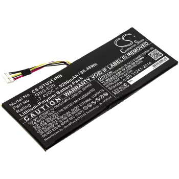   Getac GNG-E20 helyettesítő laptop akkumulátor (Li-Polymer, 7.4V, 5200mAh / 38.48Wh) - Utángyártott
