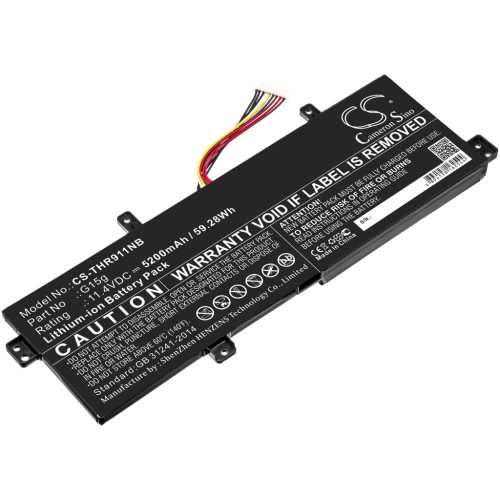 Thunderobot 911 Targa-B85 készülékhez laptop akkumulátor (Li-ion, 11.4V, 5200mAh / 59.28Wh) - Utángyártott