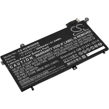   Huawei HB46K497ECW helyettesítő laptop akkumulátor (Li-Polymer, 11.4V, 3600mAh / 41.04Wh) - Utángyártott