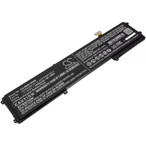 Razer RZ09-0195 helyettesítő laptop akkumulátor (Li-Polymer, 11.4V, 5800mAh / 66.12Wh) - Utángyártott