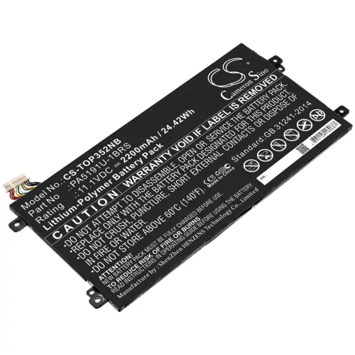 Toshiba PA5191U-1BRS helyettesítő laptop akkumulátor (Li-Polymer, 11.1V, 2200mAh / 24.42Wh) - Utángyártott