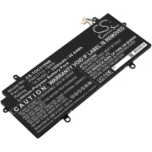 Toshiba PA5171U-1BRS helyettesítő laptop akkumulátor (Li-Polymer, 14.8V, 3300mAh / 48.84Wh) - Utángyártott