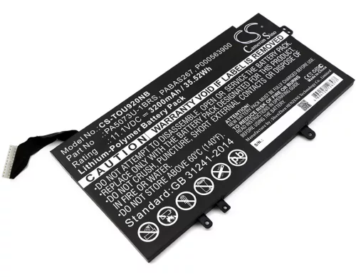 Toshiba PABSS267 helyettesítő laptop akkumulátor (Li-Polymer, 11.1V, 3200mAh / 35.52Wh) - Utángyártott