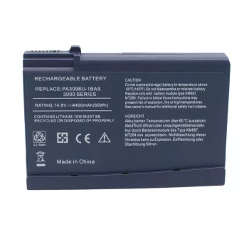   Toshiba PA3098U-1BRS helyettesítő laptop akkumulátor (Li-ion, 14.8V, 4400mAh / 65.12Wh) - Utángyártott