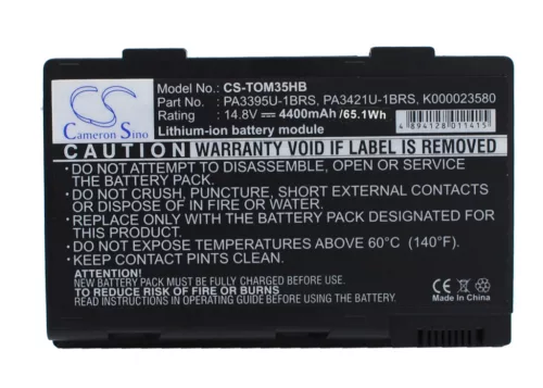 Toshiba PA3421U-1BRS helyettesítő laptop akkumulátor (Li-ion, 14.8V, 4400mAh) - Utángyártott
