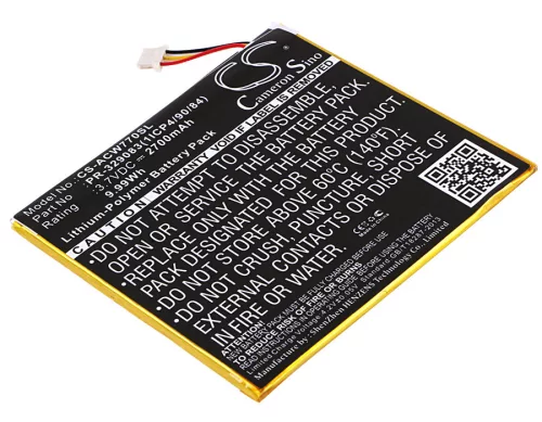 Acer PR-329083(1ICP4/90/84) helyettesítő tablet akkumulátor (Li-Polymer, 3.7V, 2700mAh / 9.99Wh) - Utángyártott