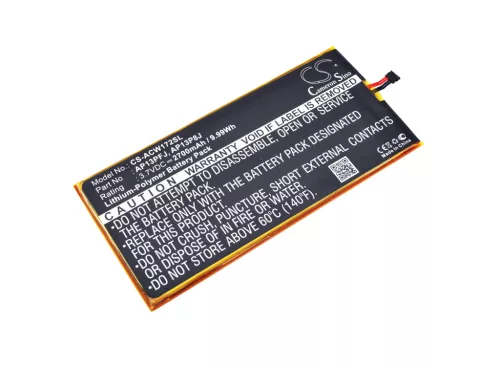 Acer KT.0010G.005 helyettesítő tablet akkumulátor (Li-Polymer, 3.7V, 2700mAh / 9.99Wh) - Utángyártott