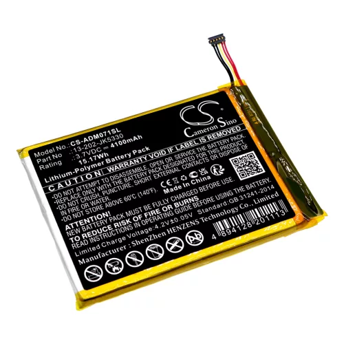 Advantech 13-202-JK5330 helyettesítő tablet akkumulátor (Li-Polymer, 3.7V, 4100mAh / 15.17Wh) - Utángyártott