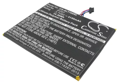 Alcatel EVO7 helyettesítő tablet akkumulátor (Li-Polymer, 3.7V, 4150mAh / 15.36Wh) - Utángyártott