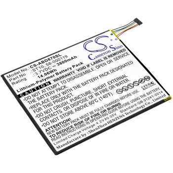   Amazon ST10, ST10A helyettesítő tablet akkumulátor (Li-Polymer, 3.7V, 3800mAh / 14.06Wh) - Utángyártott