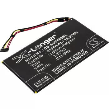   Asus C11-P03 helyettesítő tablet akkumulátor (Li-Polymer, 3.8V, 5100mAh / 18.87Wh) - Utángyártott