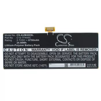   Asus C12-TF400C helyettesítő tablet akkumulátor (Li-Polymer, 3.7V, 6750mAh / 24.98Wh) - Utángyártott