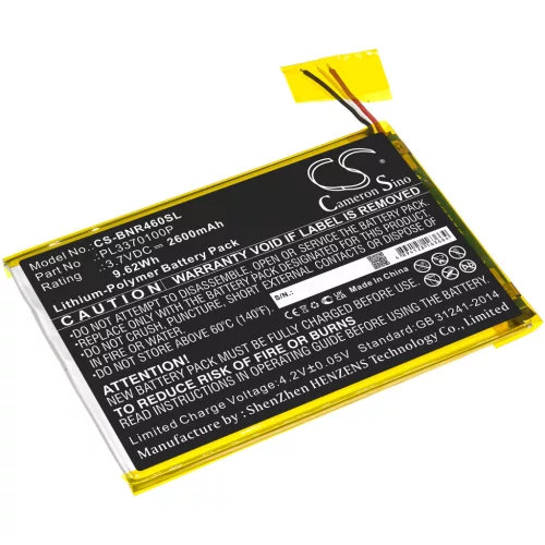 Barnes & Noble PL3370100P helyettesítő tablet akkumulátor (Li-Polymer, 3.7V, 2600mAh / 9.62Wh) - Utángyártott
