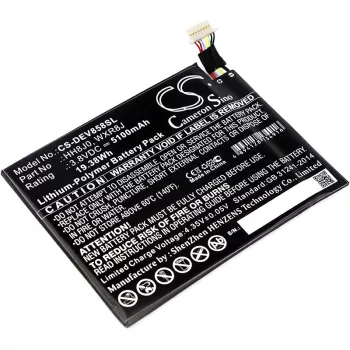   DELL WXR8J helyettesítő tablet akkumulátor (Li-Polymer, 3.8V, 5100mAh / 19.38Wh) - Utángyártott