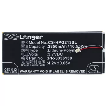   HP PR-3356130 helyettesítő tablet akkumulátor (Li-Polymer, 3.7V, 2850mAh / 10.55Wh) - Utángyártott