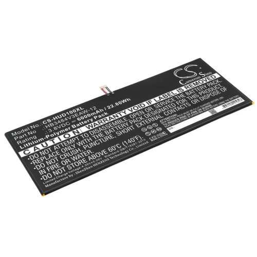 Huawei HB3484V3EAW-12 helyettesítő tablet akkumulátor (Li-Polymer, 3.8V, 6000mAh / 22.80Wh) - Utángyártott