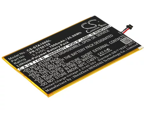 INSIGNIA PR-3750159 helyettesítő tablet akkumulátor (Li-Polymer, 3.7V, 7000mAh / 25.90Wh) - Utángyártott