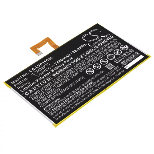 Matco L20D2P32 helyettesítő tablet akkumulátor (Li-Polymer, 3.86V, 7500mAh / 28.95Wh) - Utángyártott