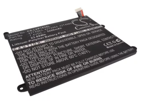 Lenovo 42T4985 helyettesítő tablet akkumulátor (Li-Polymer, 7.4V, 3200mAh / 23.68Wh) - Utángyártott