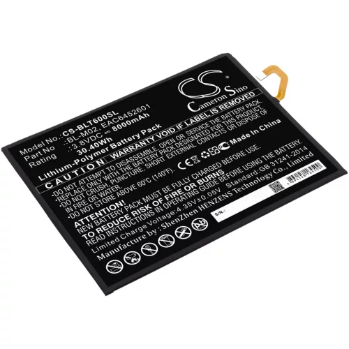 LG EAC6452601 helyettesítő tablet akkumulátor (Li-Polymer, 3.8V, 8000mAh / 30.40Wh) - Utángyártott