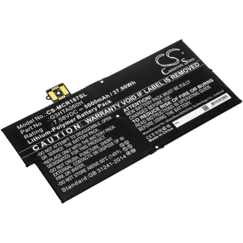   Microsoft G3HTA060H helyettesítő tablet akkumulátor (Li-Polymer, 7.58V, 5000mAh / 37.90Wh) - Utángyártott