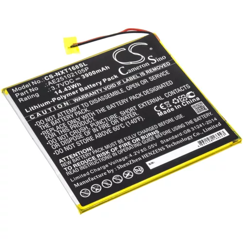 Nextbook AE25102105P helyettesítő tablet akkumulátor (Li-Polymer, 3.7V, 3900mAh / 14.43Wh) - Utángyártott