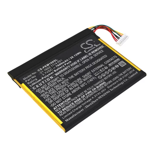 ParTner 21 1602 1114 001 helyettesítő tablet akkumulátor (Li-Polymer, 3.7V, 7600mAh / 28.12Wh) - Utángyártott
