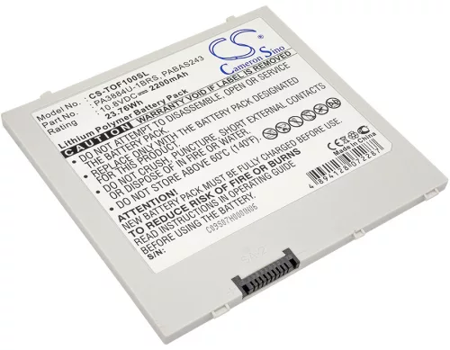 Toshiba PABAS243 helyettesítő tablet akkumulátor (Li-Polymer, 10.8V, 2200mAh / 23.76Wh) - Utángyártott