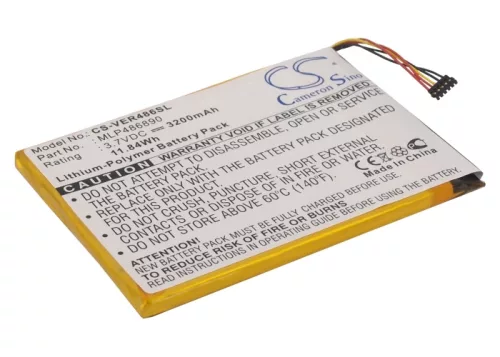 ViewSonic MLP486890 helyettesítő tablet akkumulátor (Li-Polymer, 3.7V, 3200mAh / 11.84Wh) - Utángyártott