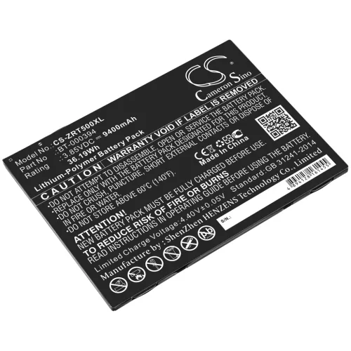 Zebra BT-000394 helyettesítő tablet akkumulátor (Li-Polymer, 3.85V, 9400mAh / 36.19Wh) - Utángyártott