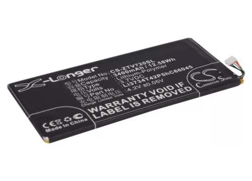 ZTE Li3734T42P5hC66045 helyettesítő tablet akkumulátor (Li-Polymer, 3.7V, 3400mAh / 12.58Wh) - Utángyártott