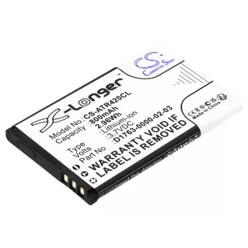   Aastra D1763-0000-02-03 helyettesítő mobiltelefon akkumulátor (Li-ion, 3.7V, 800mAh / 2.96Wh) - Utángyártott