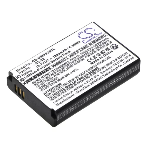 Grandstream GS-02 helyettesítő mobiltelefon akkumulátor (Li-Polymer, 3.7V, 1800mAh / 6.66Wh) - Utángyártott