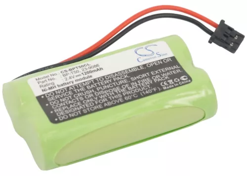 RADIO SHACK 23-9086 helyettesítő mobiltelefon akkumulátor (Ni-MH, 2.4V, 1200mAh / 2.88Wh) - Utángyártott