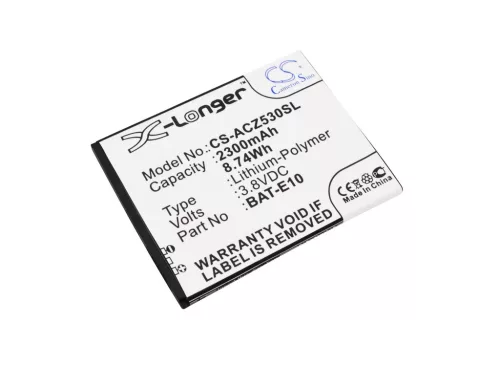 Acer KT.0010K.009 helyettesítő mobiltelefon akkumulátor (Li-Polymer, 3.8V, 2300mAh / 8.74Wh) - Utángyártott