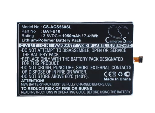 Acer PGF295686HT helyettesítő mobiltelefon akkumulátor (Li-Polymer, 3.8V, 1950mAh / 7.41Wh) - Utángyártott