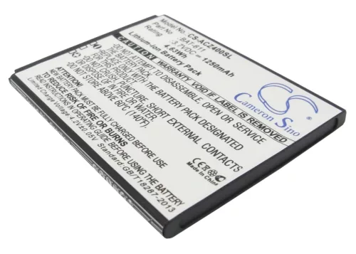 Acer KT.0010B.006 helyettesítő mobiltelefon akkumulátor (Li-ion, 3.7V, 1250mAh / 4.63Wh) - Utángyártott