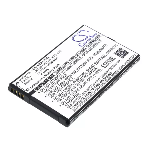 Acer ICP494261SRU 1S1P helyettesítő mobiltelefon akkumulátor (Li-ion, 3.7V, 1500mAh / 5.55Wh) - Utángyártott
