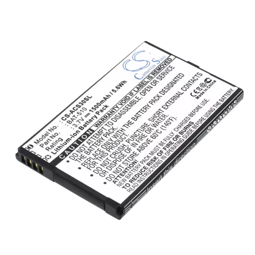 Acer ICP494261SRU 1S1P helyettesítő mobiltelefon akkumulátor (Li-ion, 3.7V, 1500mAh / 5.6Wh) - Utángyártott